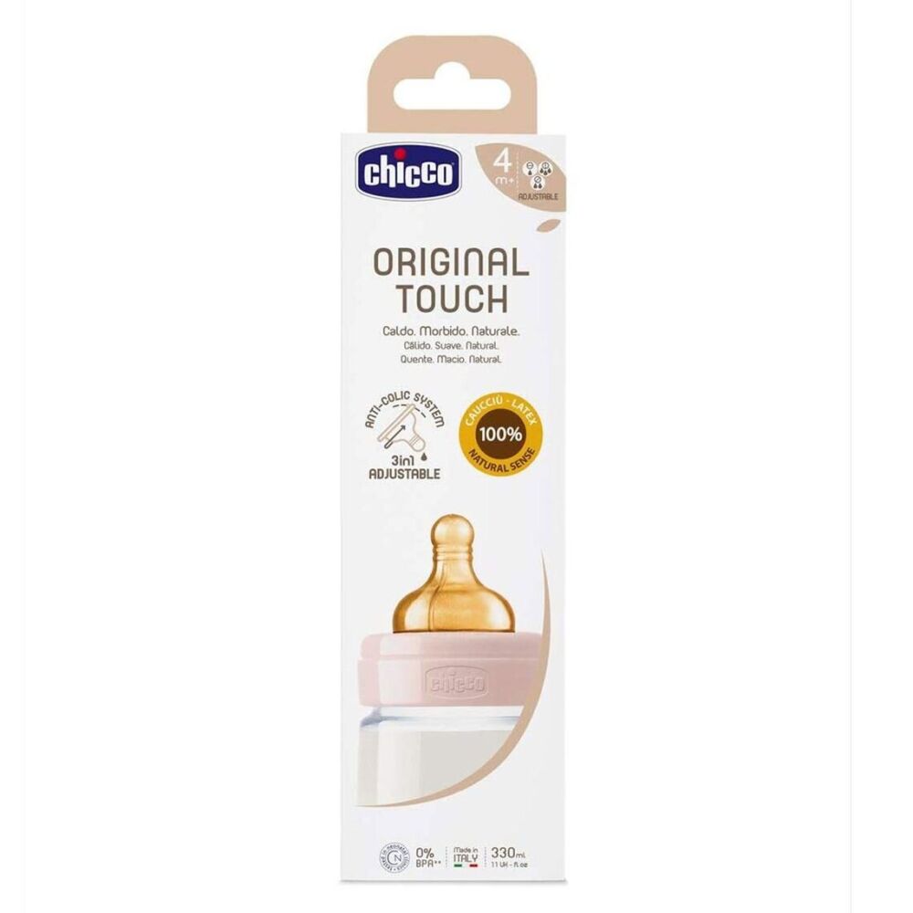 Chicco Угж латекс хуванцар 330мл хүү Original touch
